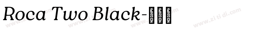 Roca Two Black字体转换